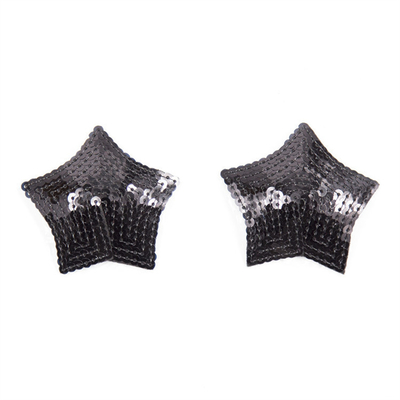Sequin Reusable Silicone Adhesive Nipple Cover Pasties Bra With Tassel Star Pasties Nipple Covers