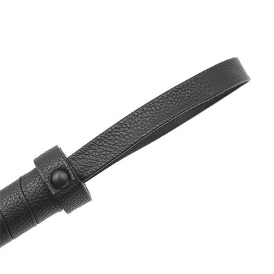 SM Leather Black Sex Whip Hand Paddle Restraint Bondage Sex Role Play For Couple