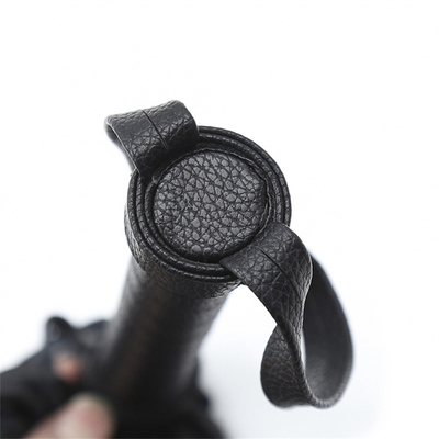 SM Leather Black Sex Whip Hand Paddle Restraint Bondage Sex Role Play For Couple