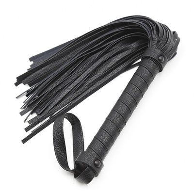 SM Leather Black Sex Whip Hand Paddle Restraint Bondage Sex Role Play For Couple
