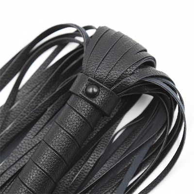 SM Leather Black Sex Whip Hand Paddle Restraint Bondage Sex Role Play For Couple