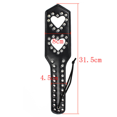 Sm Couple Toy Bondage Heart Hollow Leather Rivets Beat the Queen Slapping Spanking Paddle