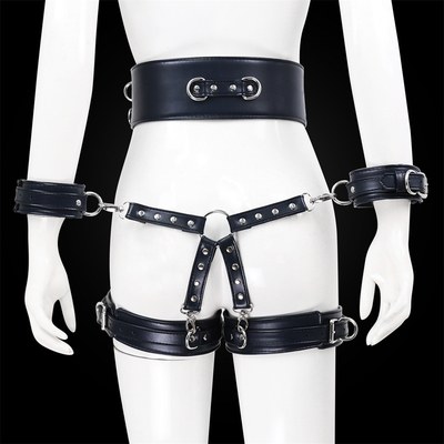 Bondage Harness Fashion Gothic Collar, PU Sexy Punk Choker With Alloy Heart Dangle For Woman