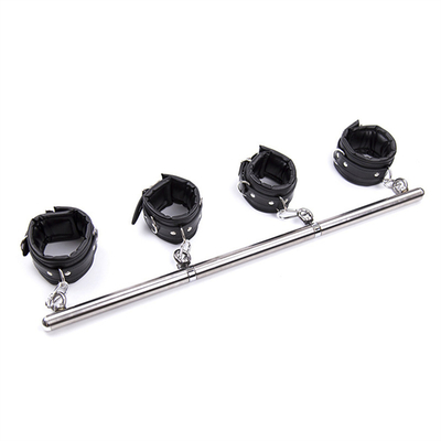 Ankle Wrist Bar Bondage Restraint With Neck Collar Fetish SM Leg Handcuffs Hand Cuffs Spreader Bar