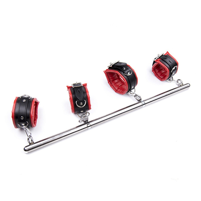 Ankle Wrist Bar Bondage Restraint With Neck Collar Fetish SM Leg Handcuffs Hand Cuffs Spreader Bar