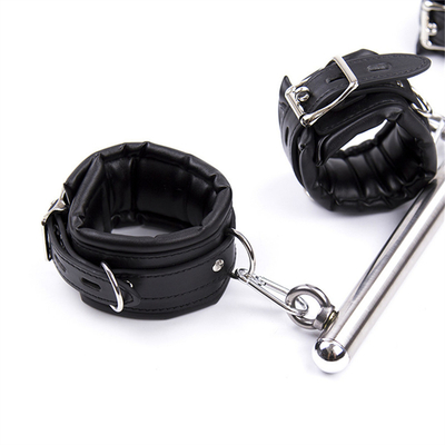 Ankle Wrist Bar Bondage Restraint With Neck Collar Fetish SM Leg Handcuffs Hand Cuffs Spreader Bar