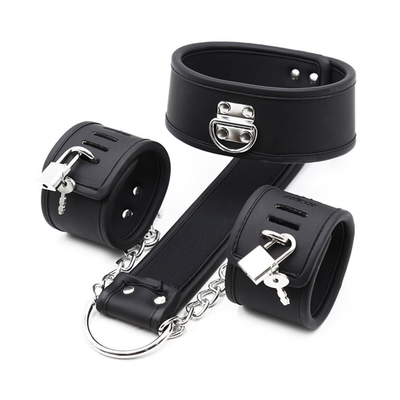 BDSM Bondage Leather Handcuffs Set Adjustable Restraint Bondage Ankle Cuffs Couples Games Sex Products