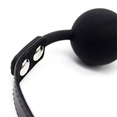 Lock Toys Adult Games Fetish Silicone Mouth Gag Ball Pu Leather Bondage Restraints Pink Red Black Color