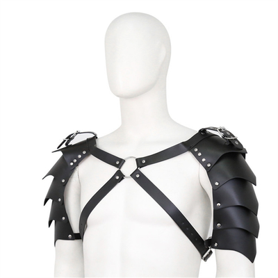 Latest Cool Design BDSM Bondage Fetish Men'S Shoulder Strap Faux Leather Gay Black Chest Harness
