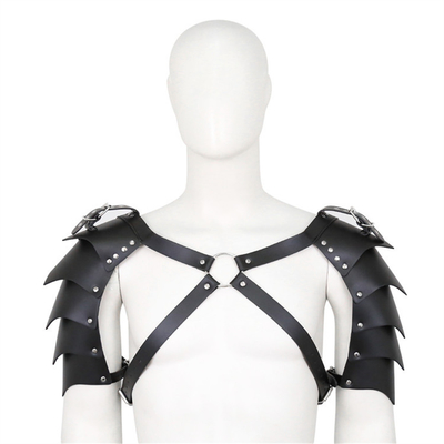 Latest Cool Design BDSM Bondage Fetish Men'S Shoulder Strap Faux Leather Gay Black Chest Harness
