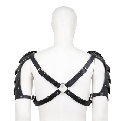 Latest Cool Design BDSM Bondage Fetish Men'S Shoulder Strap Faux Leather Gay Black Chest Harness