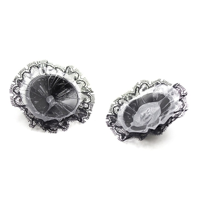 Leather Lace Patch Black PU Sexy Nipple Cover Breast Pasties Sexual Health Bowknot SM Nipple Cover