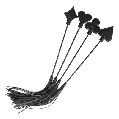PU Leather Bondage Tickler Whip Paddle Flogger Adult Sex Role Play Leather Whip