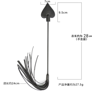 PU Leather Bondage Tickler Whip Paddle Flogger Adult Sex Role Play Leather Whip
