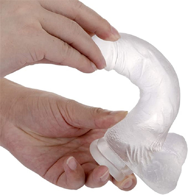 Realistic Dildos Feels Like Skin Clear Dildo with Suction Cup for Hands-Free Play Body-Safe Material and Adult Sex Toys