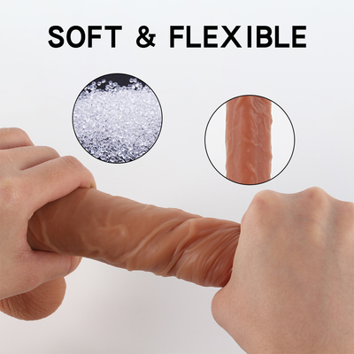 10 Modes 9.6&quot; Thrusting Dildo Vibrator , Remote Control Realistic Vibrating Dildos