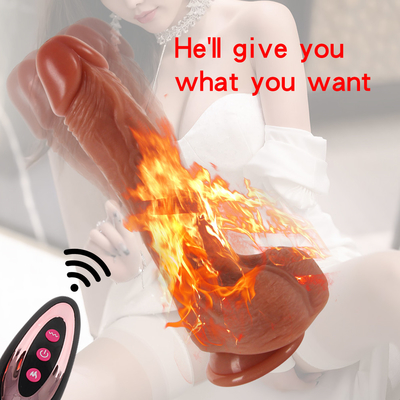 10 Modes 9.6&quot; Thrusting Dildo Vibrator , Remote Control Realistic Vibrating Dildos