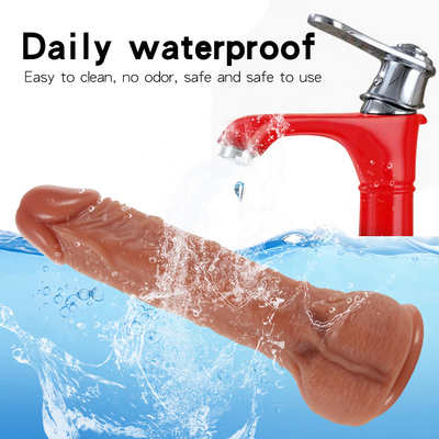 10 Modes 9.6&quot; Thrusting Dildo Vibrator , Remote Control Realistic Vibrating Dildos
