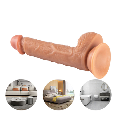 Big Soft Long Hard Flexible Silicone Dildo Silicone Huge Realistic Thrusting Dildos desire manual  Dildos