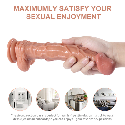 10&quot; PVC Vibrating Rotating Realistic Dildo , Women Clitoral G Spot Vibrator Massager