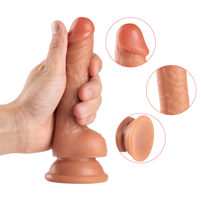 Material Dildo Sex Toy Liifelike with Strong Suction Cup Made of Health and Safe PVC for Woman 8 Inch Latex Custom OEM C