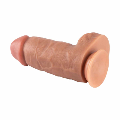 New Process Outer Soft Inner Hard Liquid Silicone Double Sex Toys Layer Hardness Super Simulation Dildo For Women
