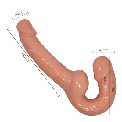 Classic Strapless Strap-on Dildo Vibrator for Couples Strapon for Lesiban USB Charger Double-heads Vibrator Adult Sex To