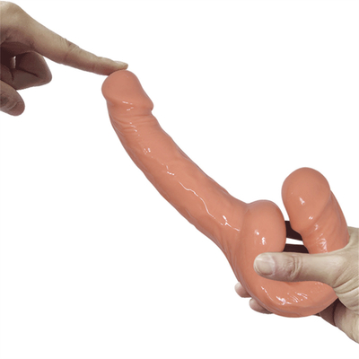Classic Strapless Strap-on Dildo Vibrator for Couples Strapon for Lesiban USB Charger Double-heads Vibrator Adult Sex To
