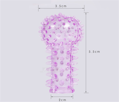 Wholesale Silicone Blue Finger Sleeve Ring Sex Toys