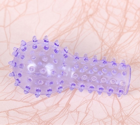 Wholesale Silicone Blue Finger Sleeve Ring Sex Toys
