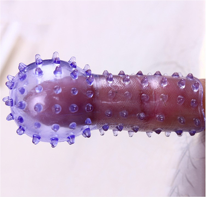 Wholesale Silicone Blue Finger Sleeve Ring Sex Toys