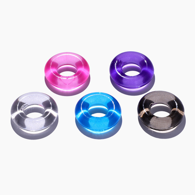 Men's Silicone Utensils Colorful Crystal Lock Sperm Ring Delay Ring Fun Adult Products