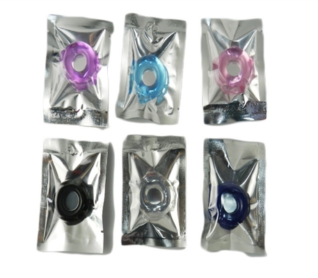 Men's Silicone Utensils Colorful Crystal Lock Sperm Ring Delay Ring Fun Adult Products