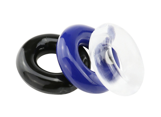 Men's Silicone Utensils Colorful Crystal Lock Sperm Ring Delay Ring Fun Adult Products