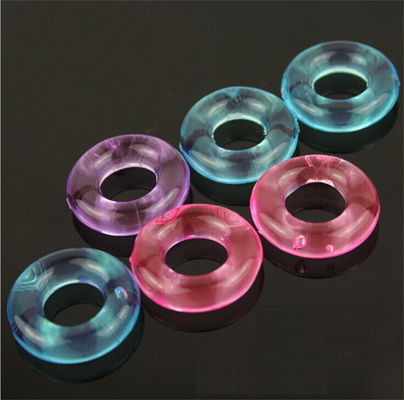 Men's Silicone Utensils Colorful Crystal Lock Sperm Ring Delay Ring Fun Adult Products