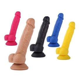 Colorful Medical Silicone Adult Sex Toys Realistic Dildo with Strong Suction Base for Women