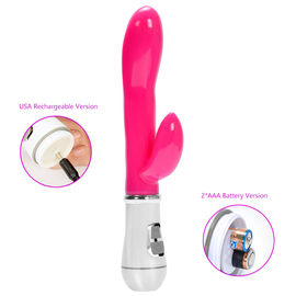 Dual Vibration Silicone Waterproof Female Vagina Clitoris Silicone Vibrator For Women