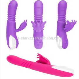 G Spot Beads Dildo Vibrator 9 Frequency Rechargeable Stretching Rotation Vibrator For Woman