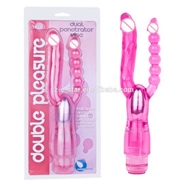 High Quality Soft Silicone Female Vibrator With Two Function For Both Vagina And Anal