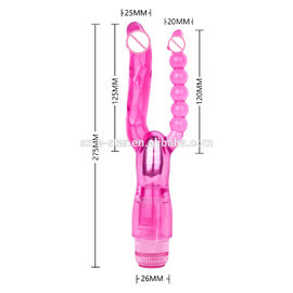 High Quality Soft Silicone Female Vibrator With Two Function For Both Vagina And Anal