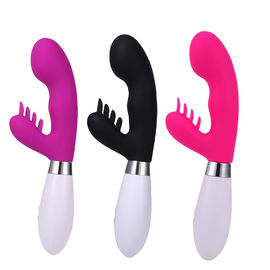 Waterproof G Spot Vibrators Rabbit Vibrator Dildo 10 Speeds For Ladies