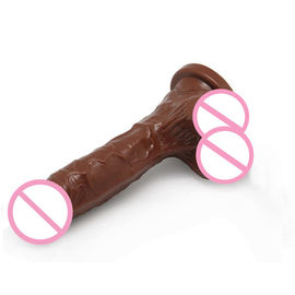 Waterproof Flexible Penis Suction Cup Vibrator Realistic Cock With Textured Shaft