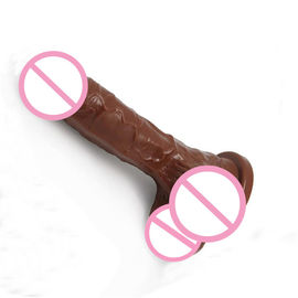 Waterproof Flexible Penis Suction Cup Vibrator Realistic Cock With Textured Shaft