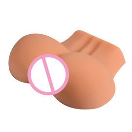 Half Body Vagina Mini Silicone Sex Dolls Male Mastrubation Toys Flesh / Pink