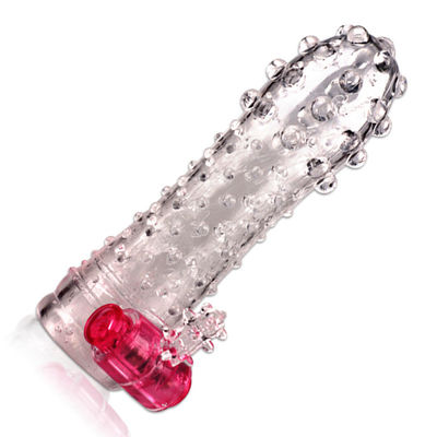 PS-04 Medical TPE Penis Extender Sleeve Penis Enlargement Condom, Vibrating Sleeve Extender