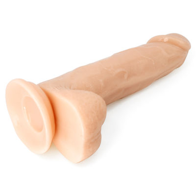 Hands Free Play Realistic Flesh Dildos Feels Like Skin 7.3 Inch With Suction Cup