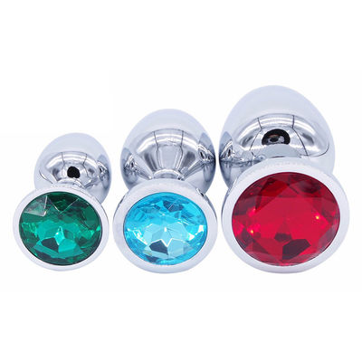 Hot Amazon Aluminum Alloy Materi Sex Toys Anul Plug Set with Crystal Jewelry for Women and Men