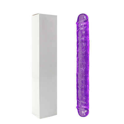 Medical TPE Double Head Long Thin Realistic Dildo Sex Toys for Lesbian