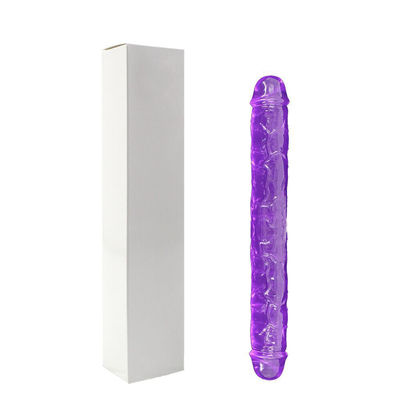 Medical TPE Double Head Long Thin Realistic Dildo Sex Toys for Lesbian