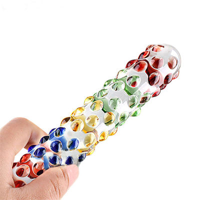 Colorful Pyrex Anal Butt Plug Prostate Massager Crystal Dildo Sex Toys for Women Men Gay